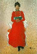 Carl Larsson portratt av dora lamm f. upmark